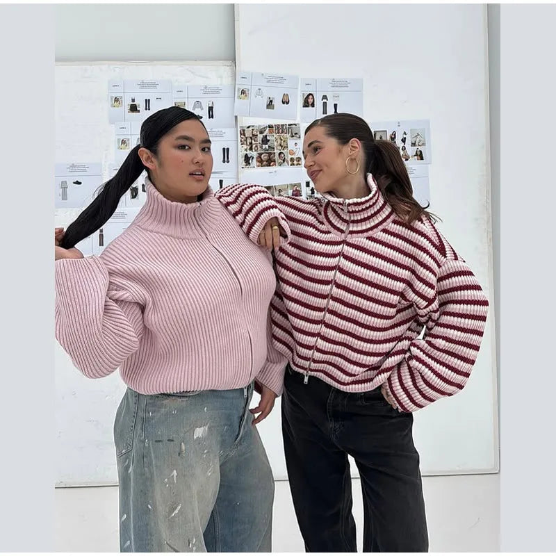 Odette - Knitted zipper jacket