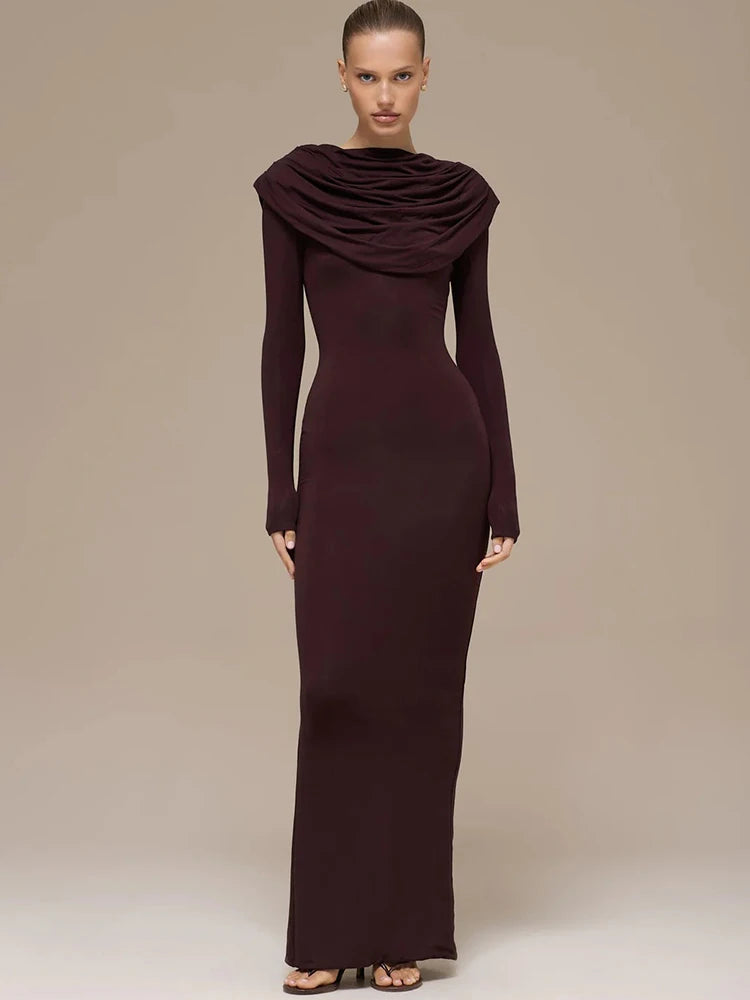 Marlowe - Bodycon dress with draped collar