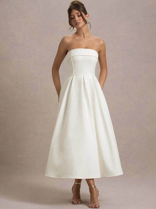 Meghan - Strapless A-line dress