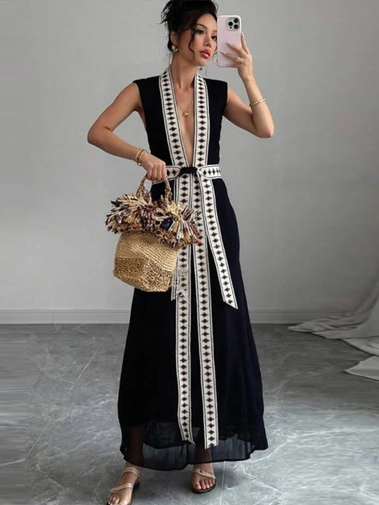 Athena - Long cut-out dress