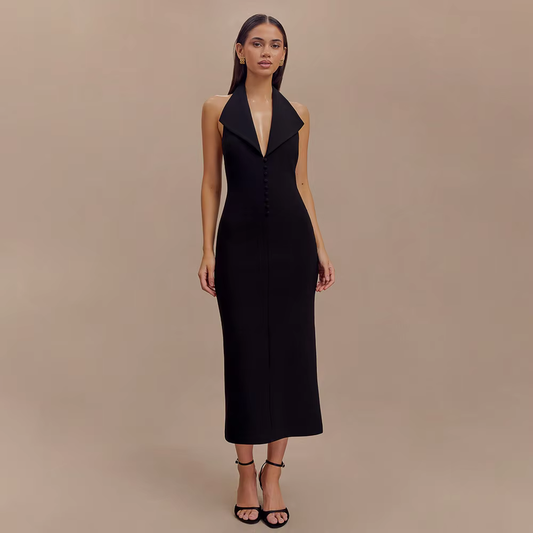 Samantha - Elegant lapel dress