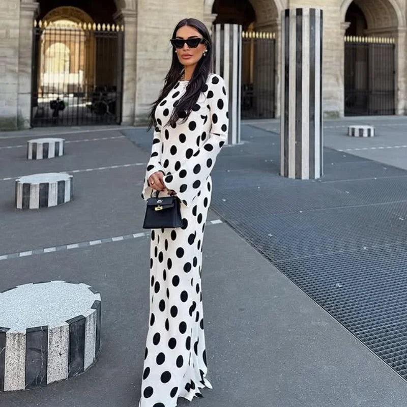 Yasmina - Long polkadot dress