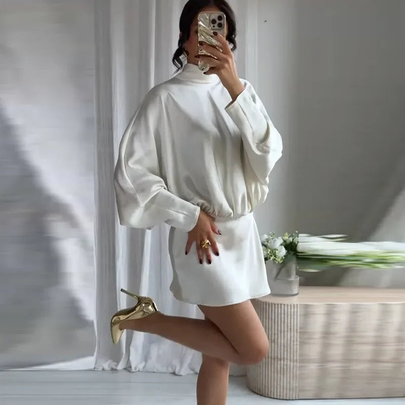 Aveline - Satin silk mini dress