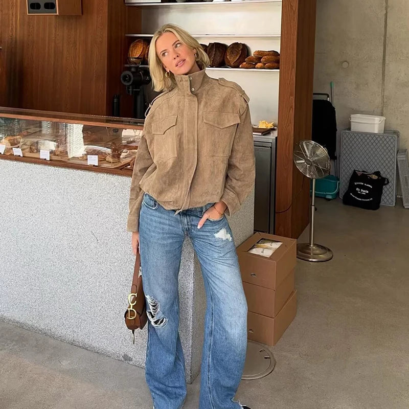 Finley - Vegan suede oversized jacket