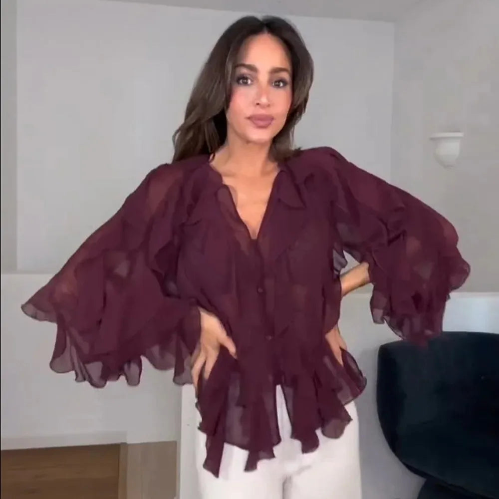 Taylor - Ruffled top