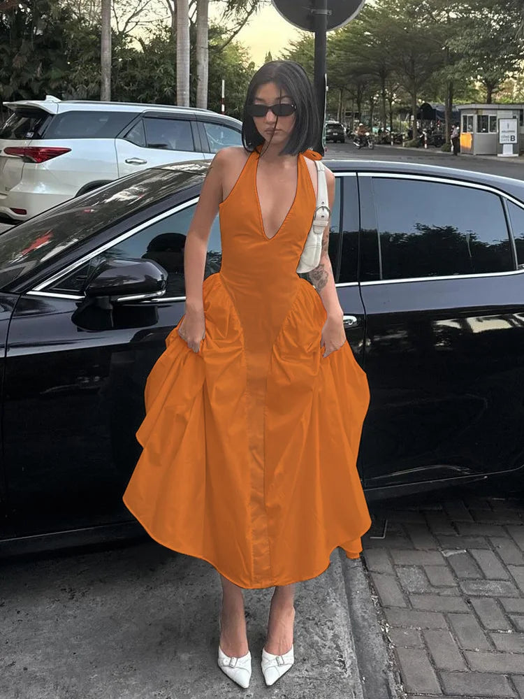 Athena - V-neck dress