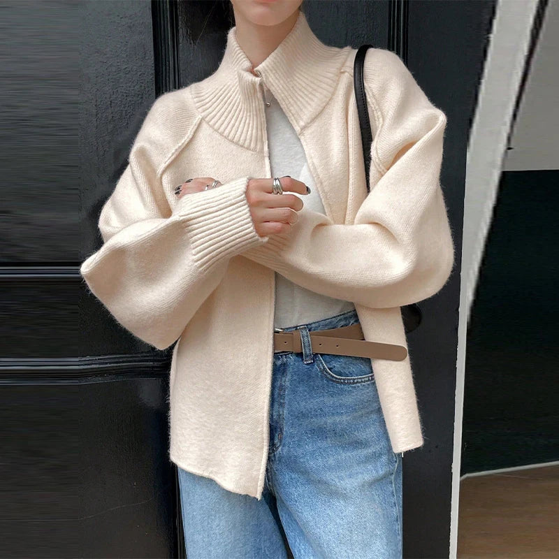 Maelis - Knitted zipper jacket