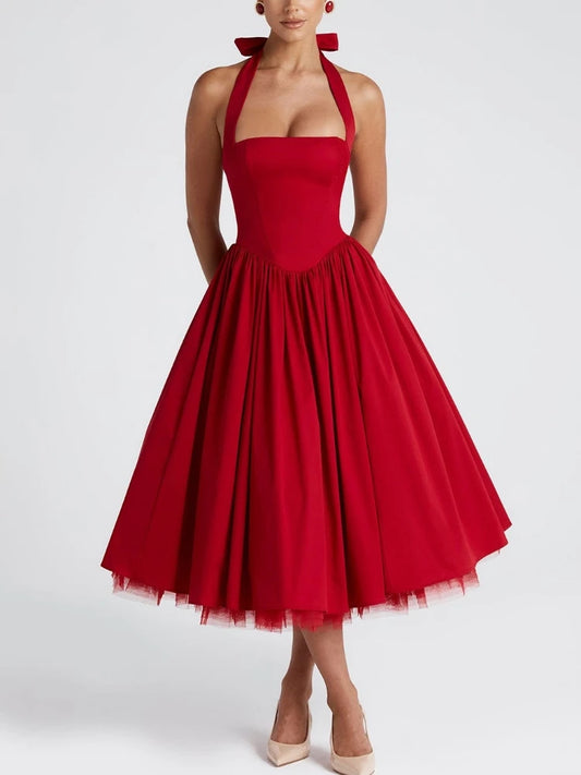 Raven - Flattering halter neck dress