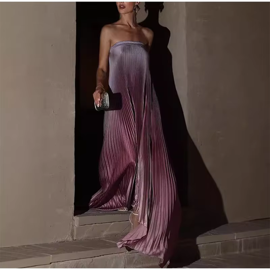 Dimanche - Pleated strapless dress