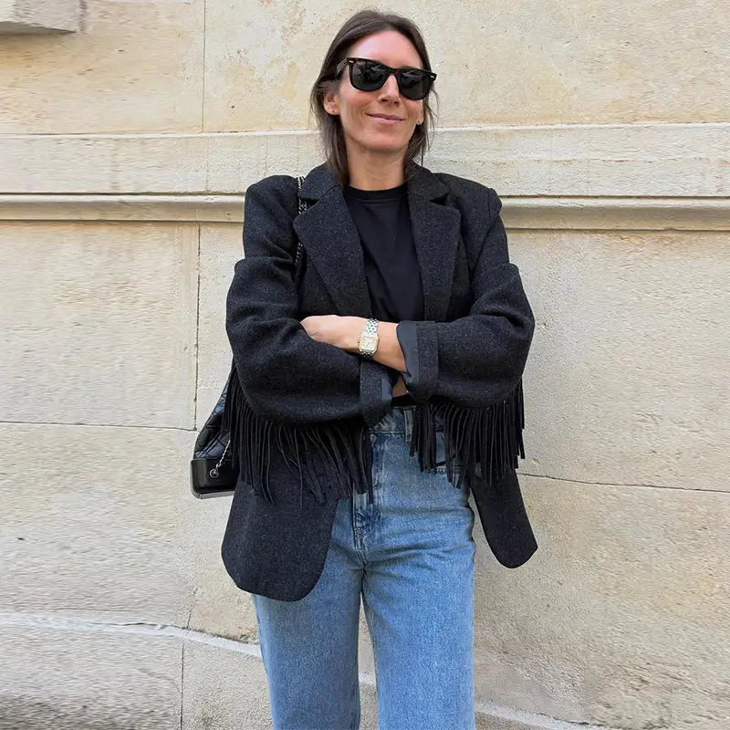 Jordyn - Tassled blazer jacket