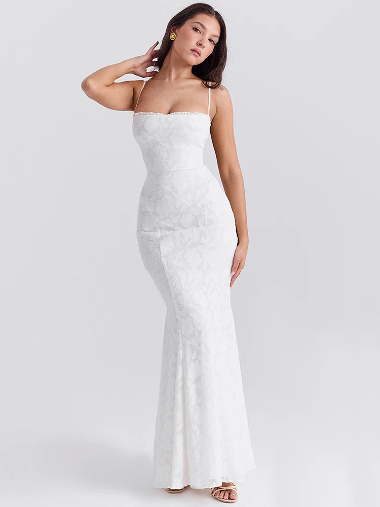Ivy - Backless lace up dress