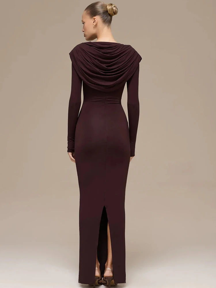 Marlowe - Bodycon dress with draped collar