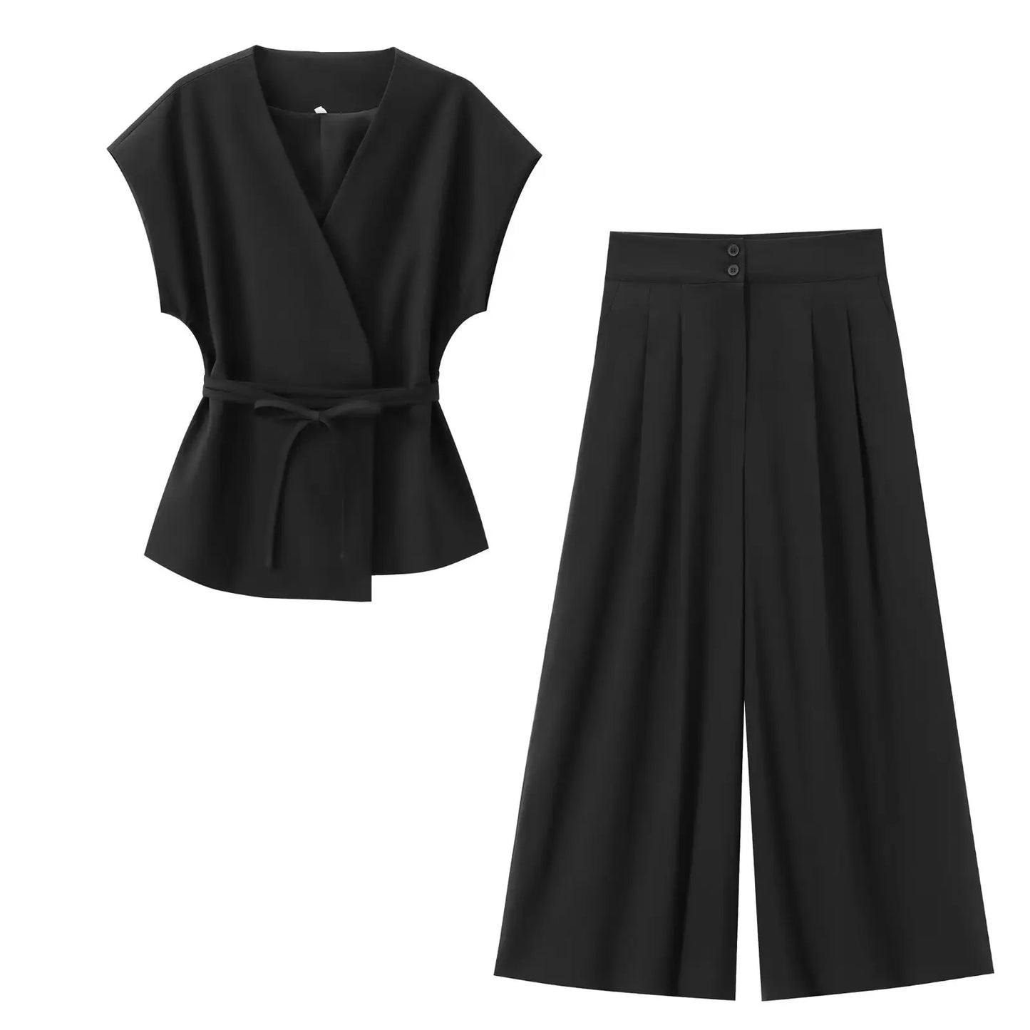 Catherine - Vest and pants two piece set