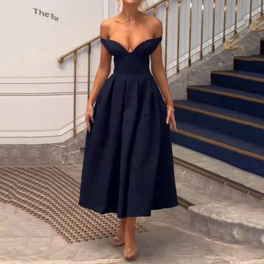 Julia - Flattering dropped shoulder dress