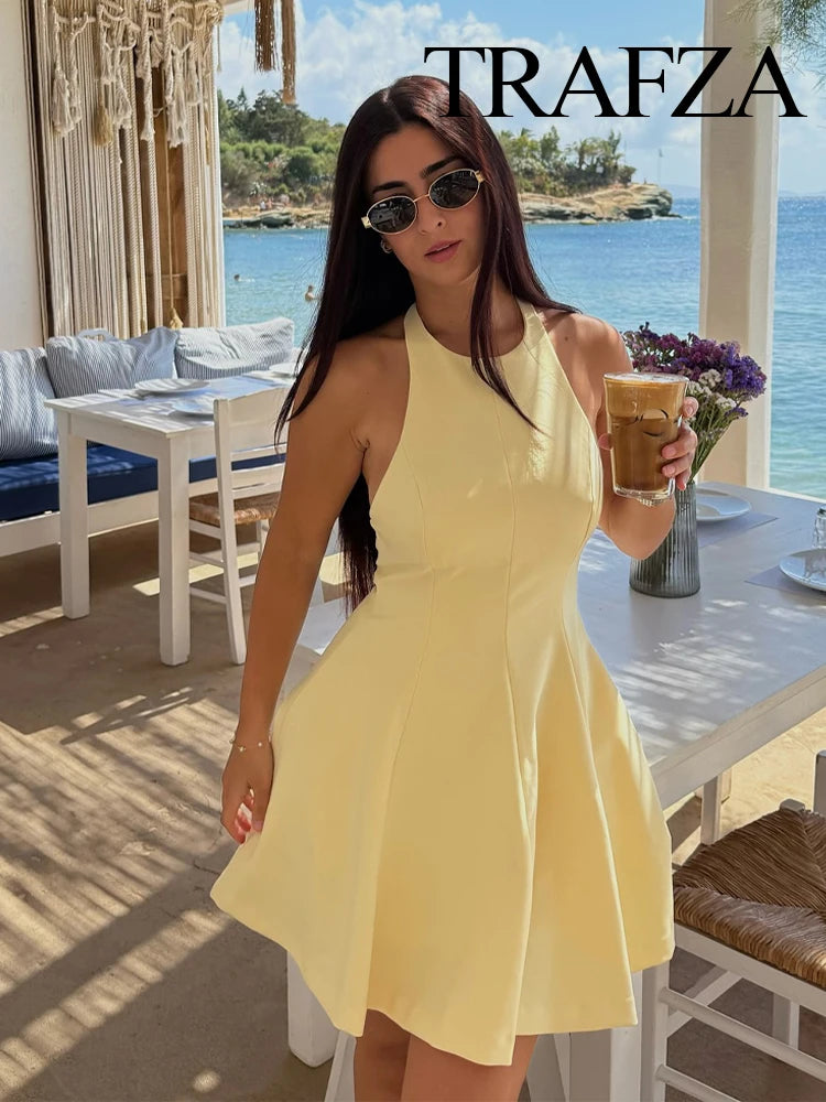 Sarah Mae - Halterneck mini dress