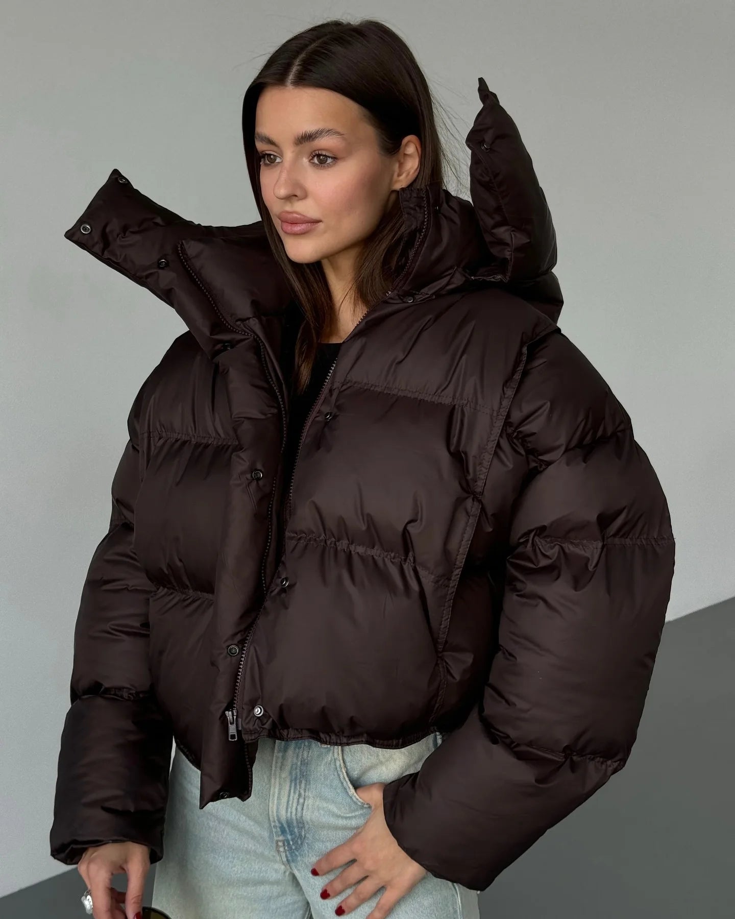 Dina - Warm puffer jacket with hood