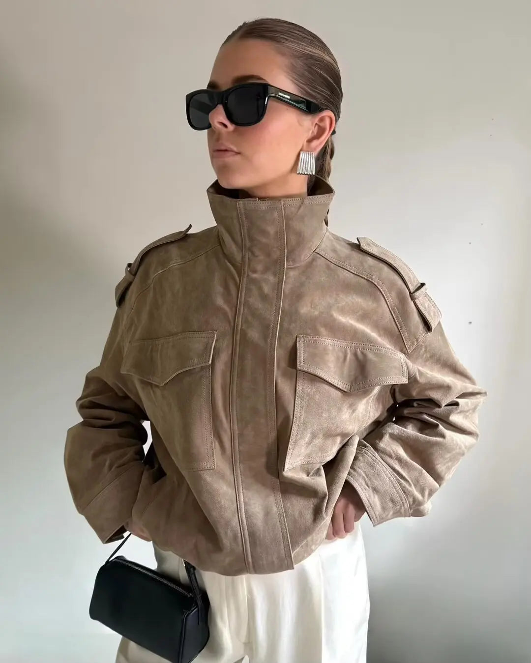 Finley - Vegan suede oversized jacket