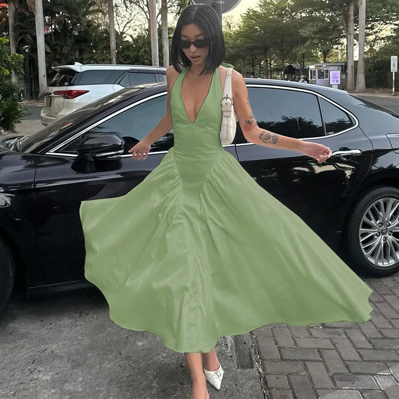 Athena - V-neck dress