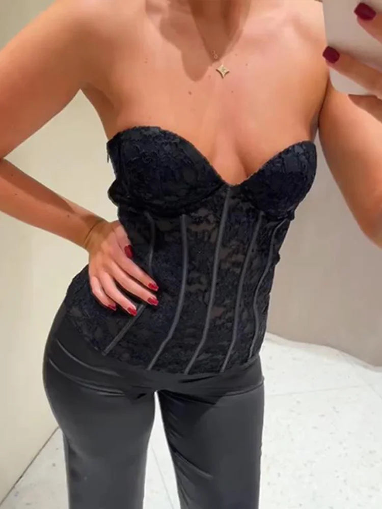 Amelie - Elegant lace corset top