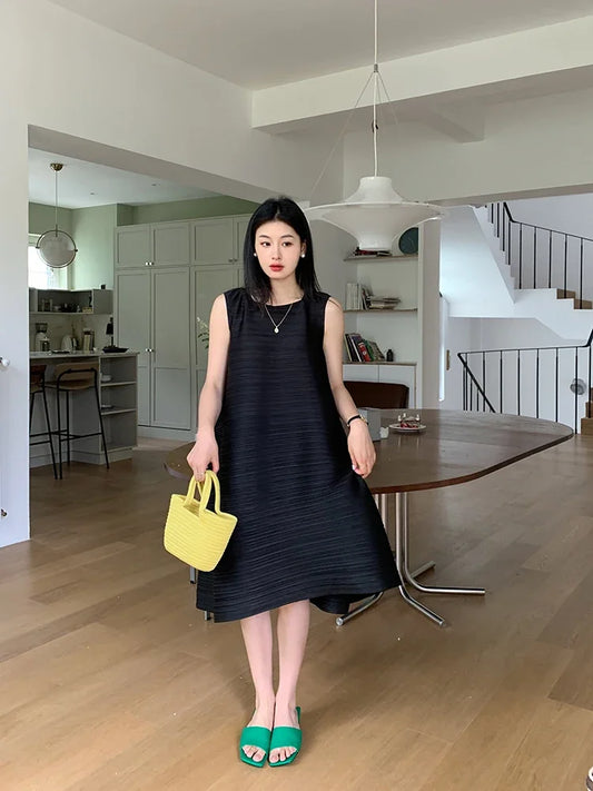 Carmen - Pleated a-line dress