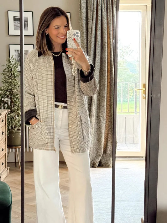 Nellie - Plaid zipper jacket