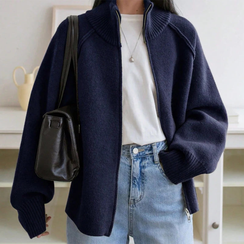 Maelis - Knitted zipper jacket