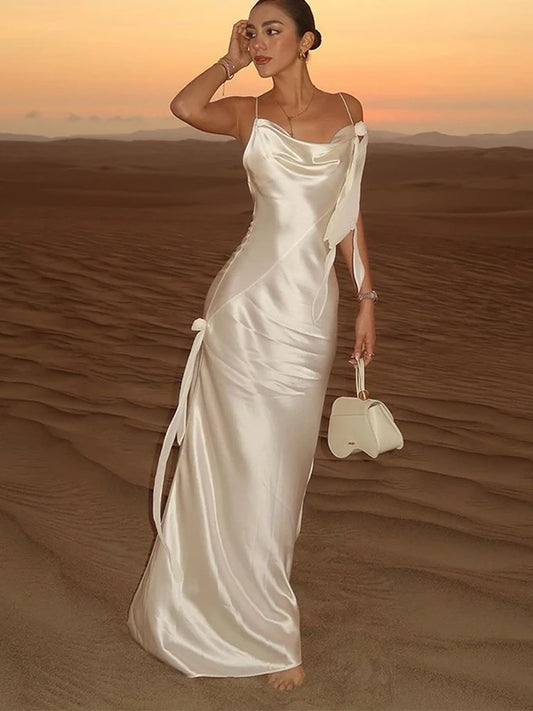Ellerie - Elegant satin silk dress