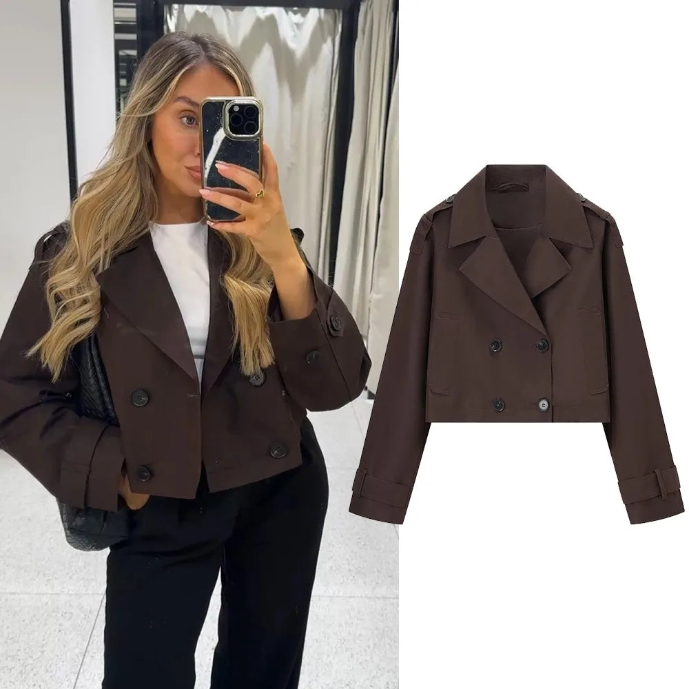 Kaia - Cropped classic trench