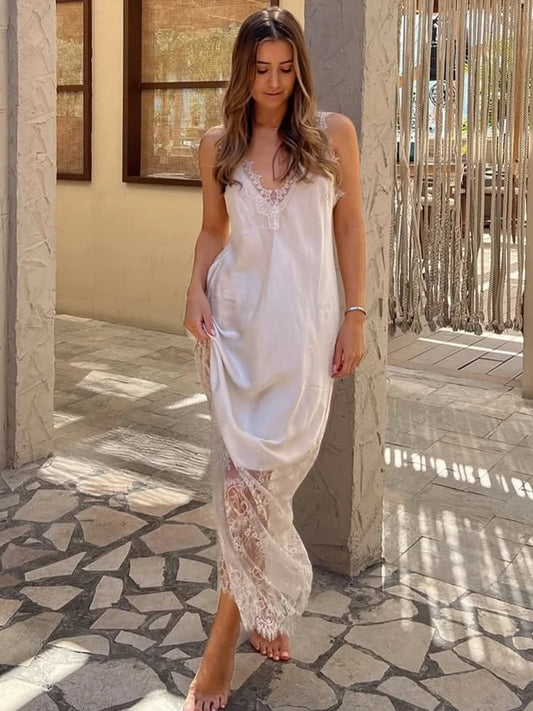 Amalia - Satin silk slip dress
