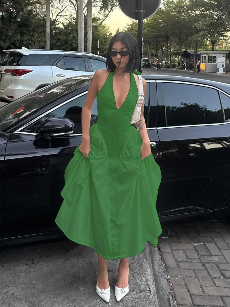 Athena - V-neck dress
