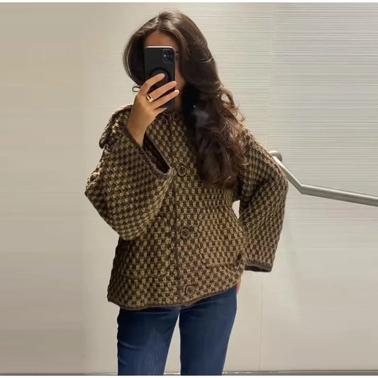 Coco - Large collar cardigan