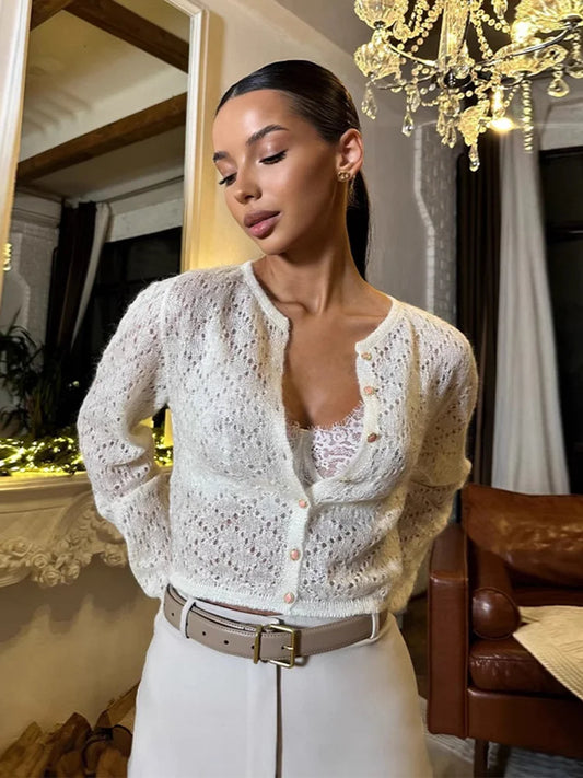 Matilda - Fine knit french cardigan