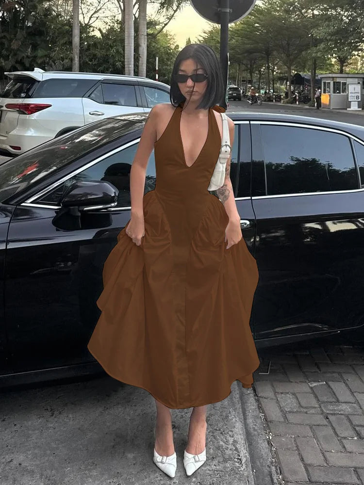Athena - V-neck dress