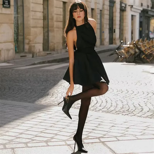 Nerys - Elegant mini dress with bow