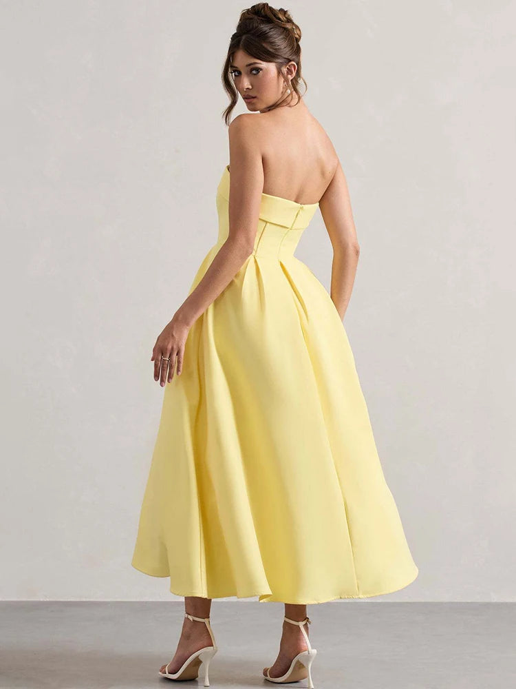Meghan - Strapless A-line dress