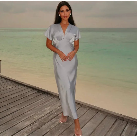 Lisa - Satin silk dress