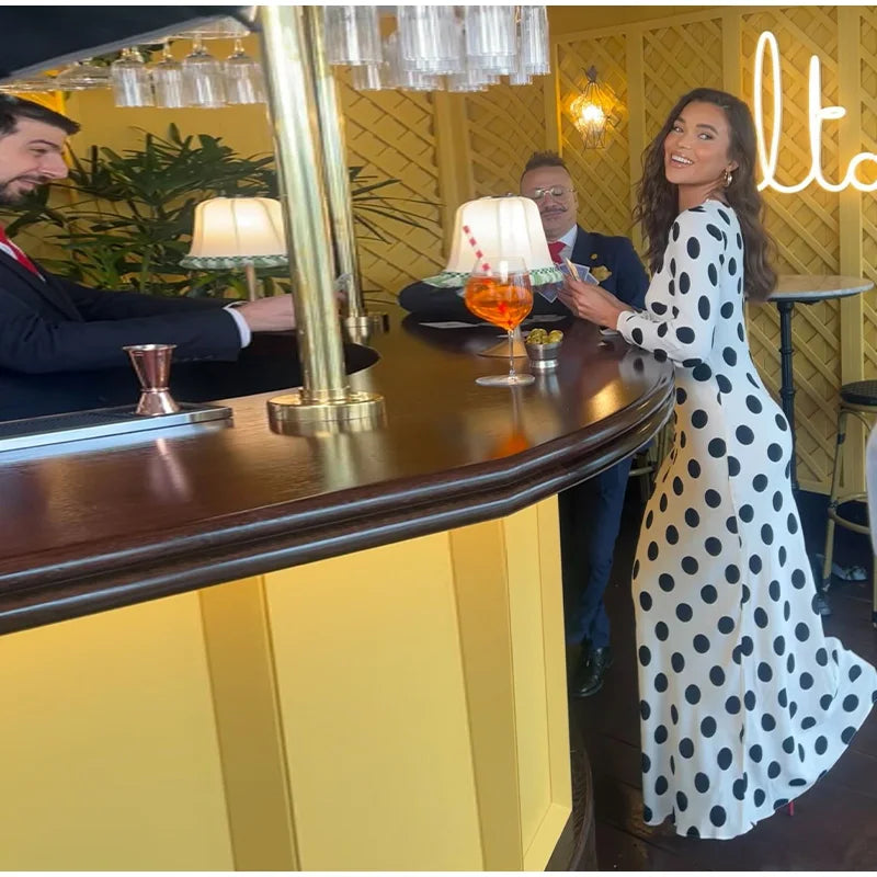 Yasmina - Long polkadot dress