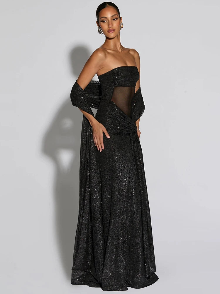 Ivana - Sparkling strapless dress
