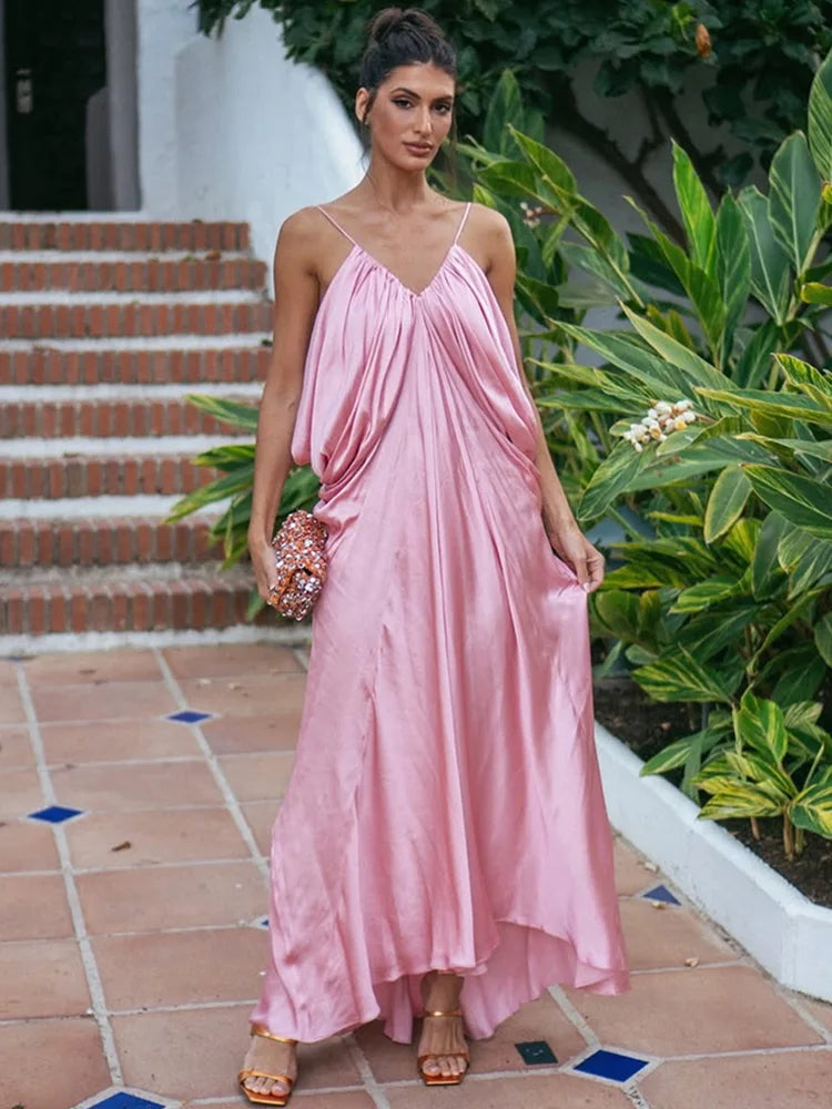 Riley - Draped open back dress