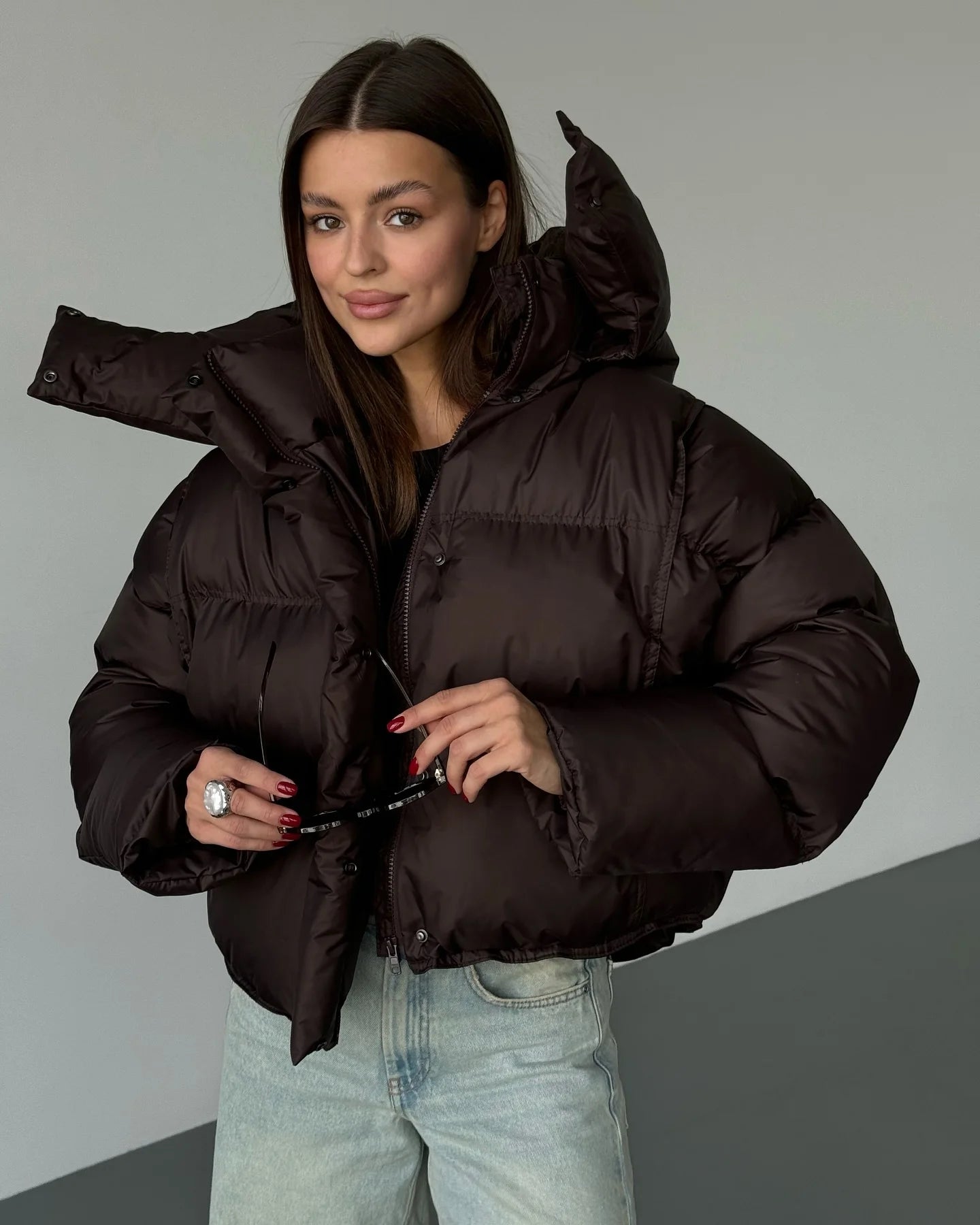 Dina - Warm puffer jacket with hood