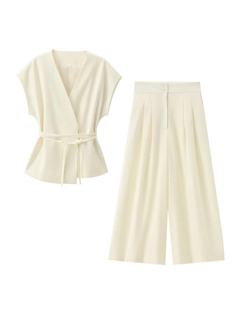Catherine - Vest and pants two piece set