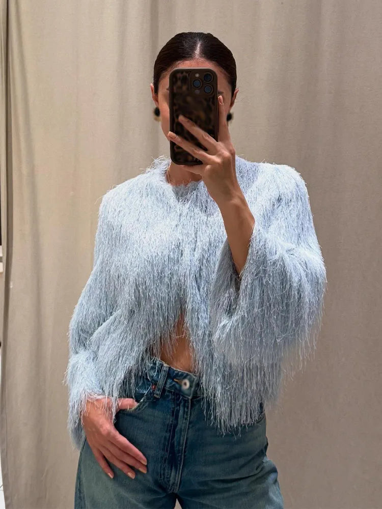 Adeline - Fringe jacket top