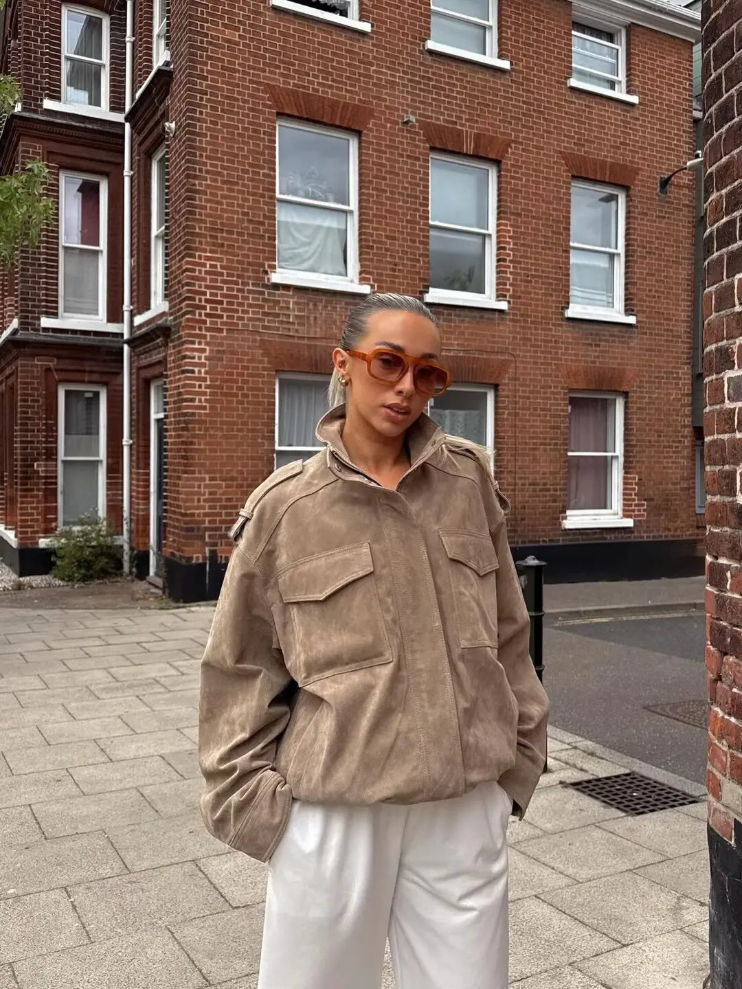 Finley - Vegan suede oversized jacket