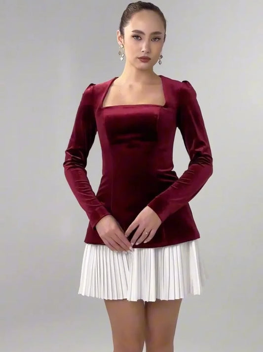 Nimah - Elegant pleated mini dress