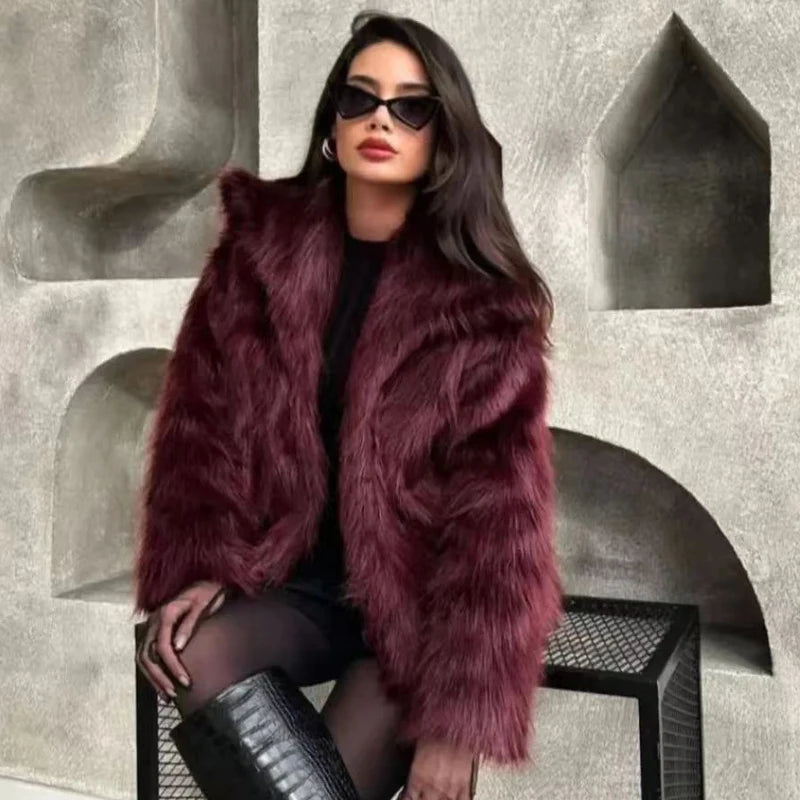 Shira - Elegant faux fur coat