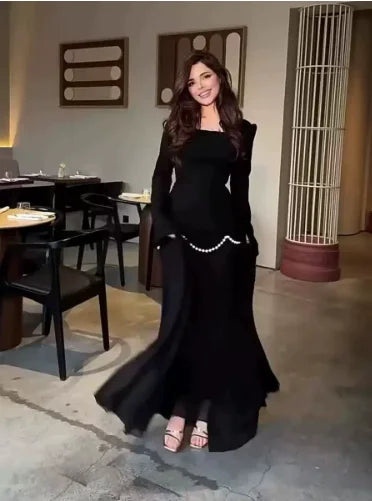 Cleo - Square neckline maxi dress