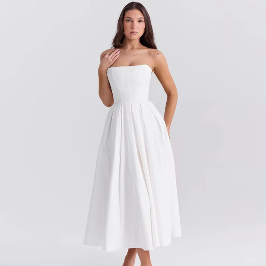 Lucy - Strapless midi dress