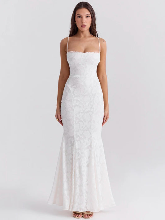 Ivy - Backless lace up dress