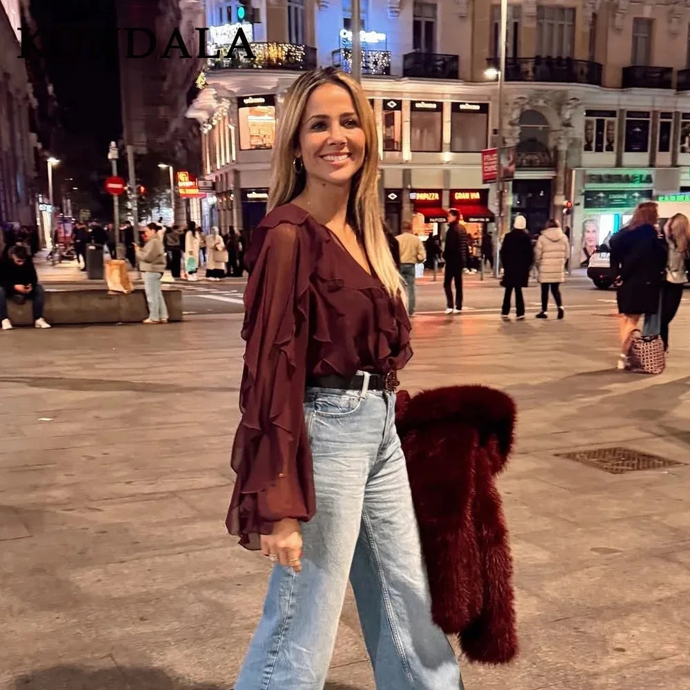 Taylor - Ruffled top