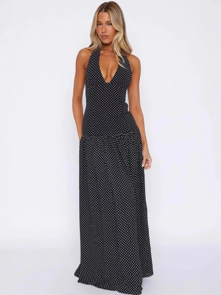 Inge - Dropped waist polkadot dress
